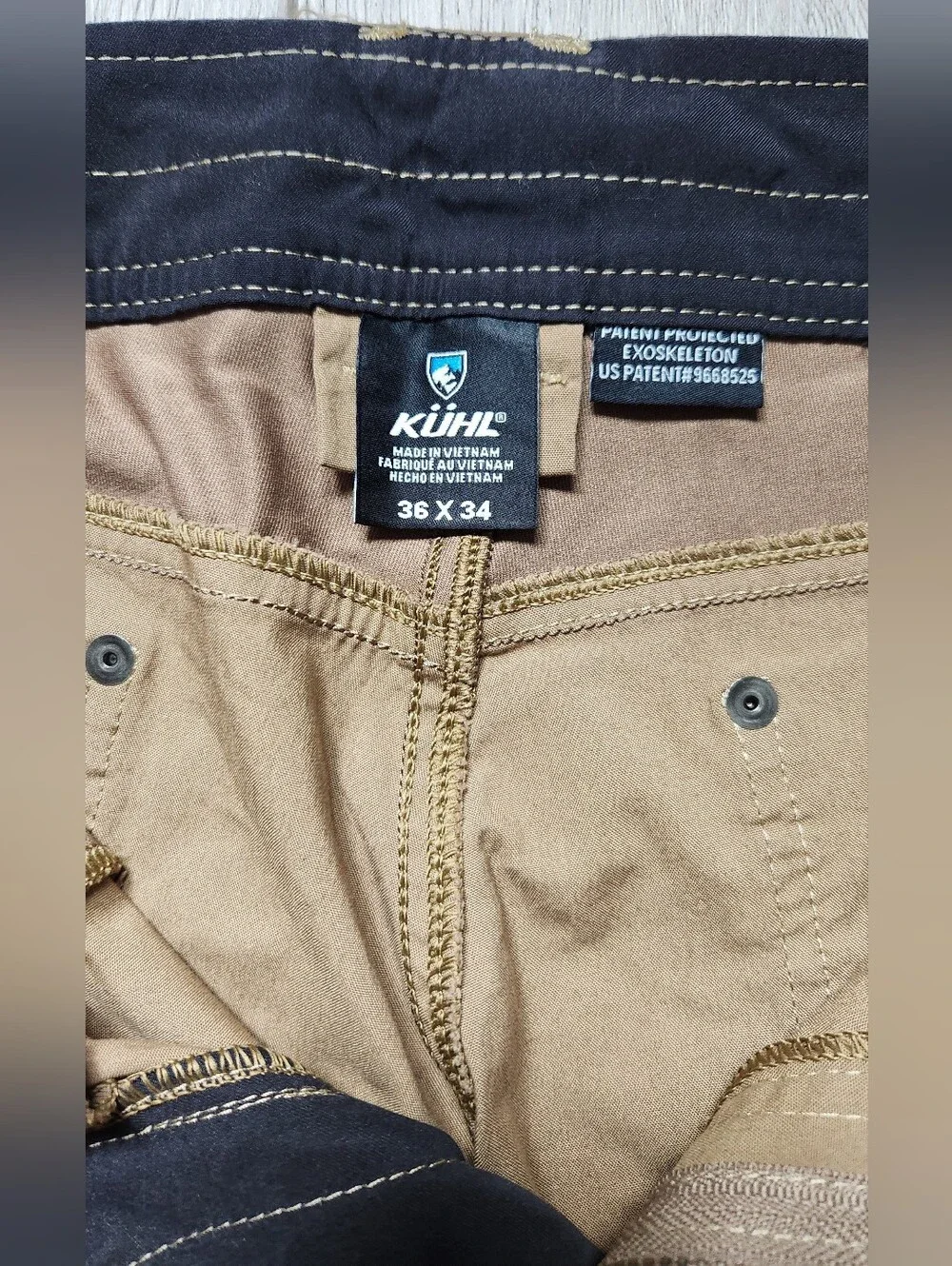 KÜHL Radikl Pants Men 36x34 Dark Khakis Hiking Outdoor Utility NWT